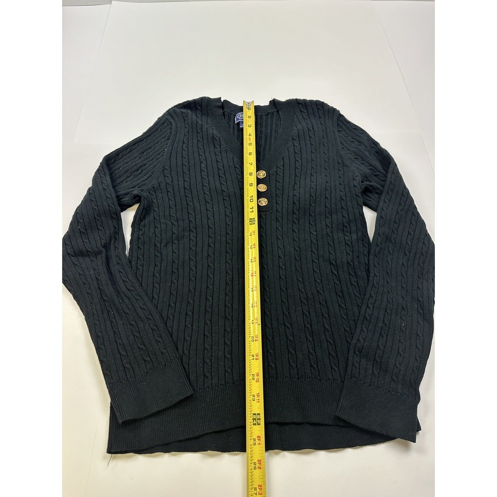 Chaps Classics Cable Knit Quarter Button Sweater … - image 3